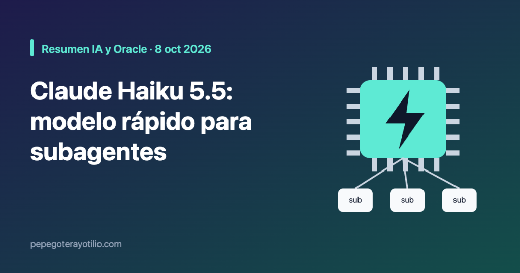 Ilustración de un chip con un rayo que reparte trabajo a subagentes